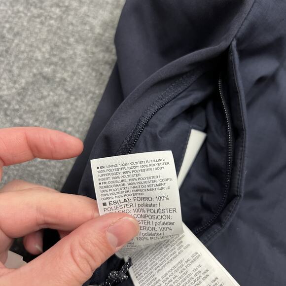 Salomon Drifter Mid Jacket Mens Small Night Sky Blue Black Reversible PrimaLoft - Picture 12 of 15